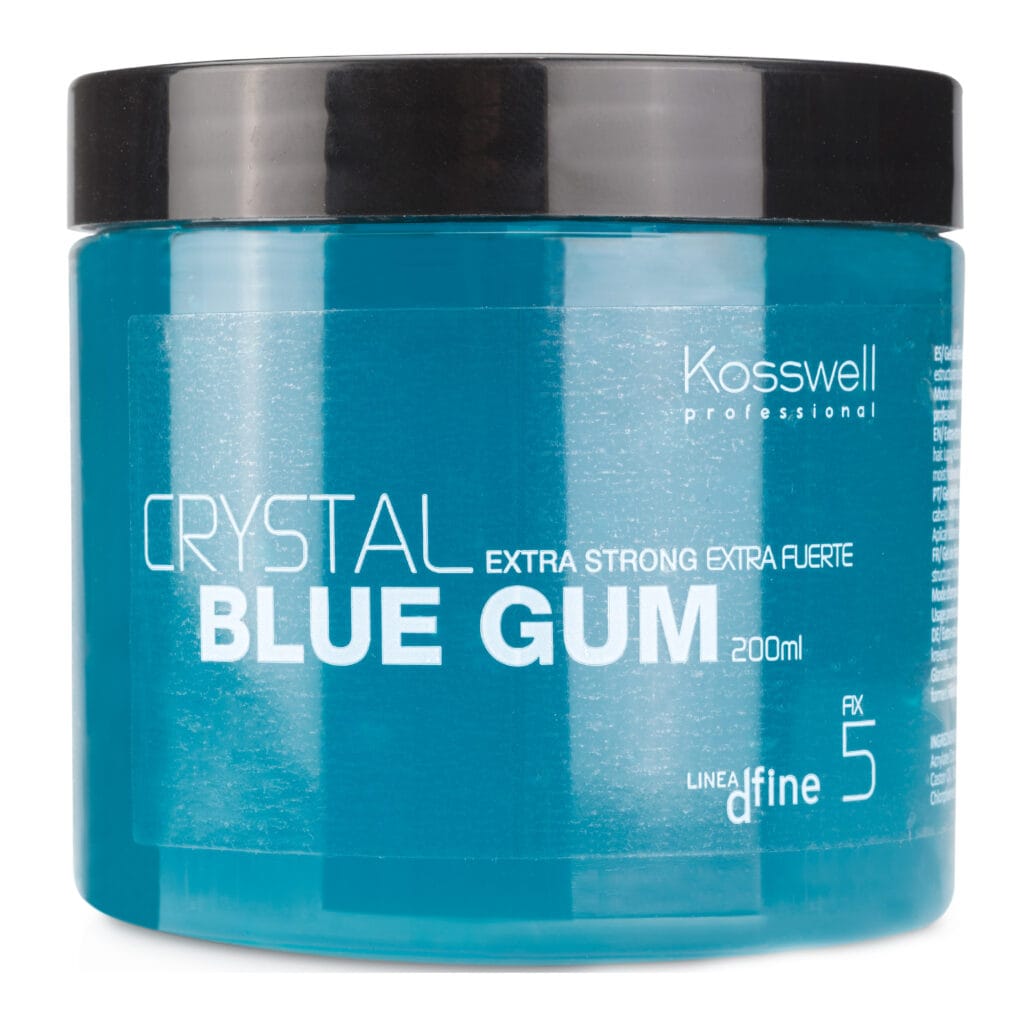 Kosswell Crystal Blue Gum 200 ml, mocna guma do włosów