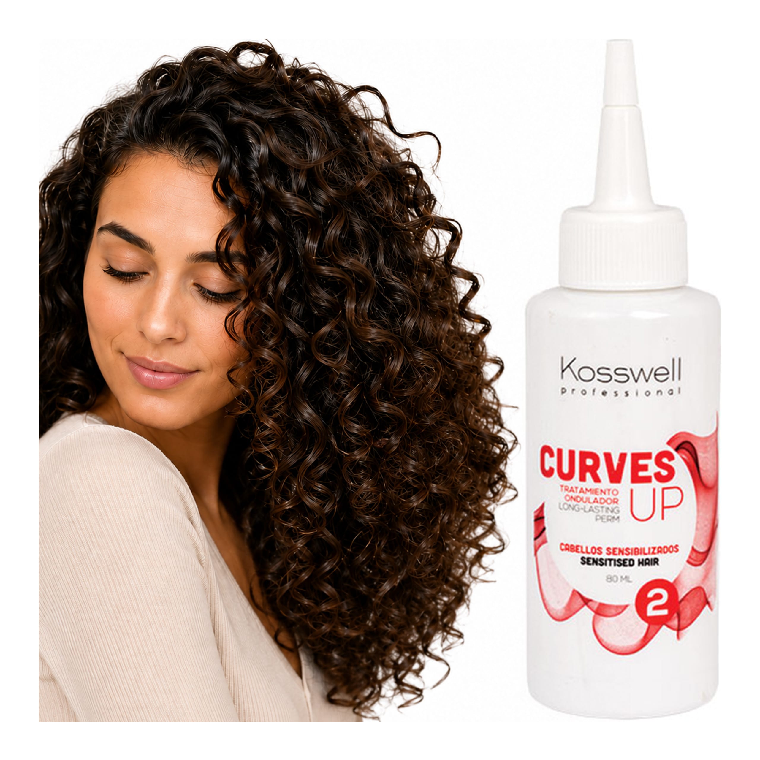 Kosswell Curves UP 2 80 ml oraz efekt loków