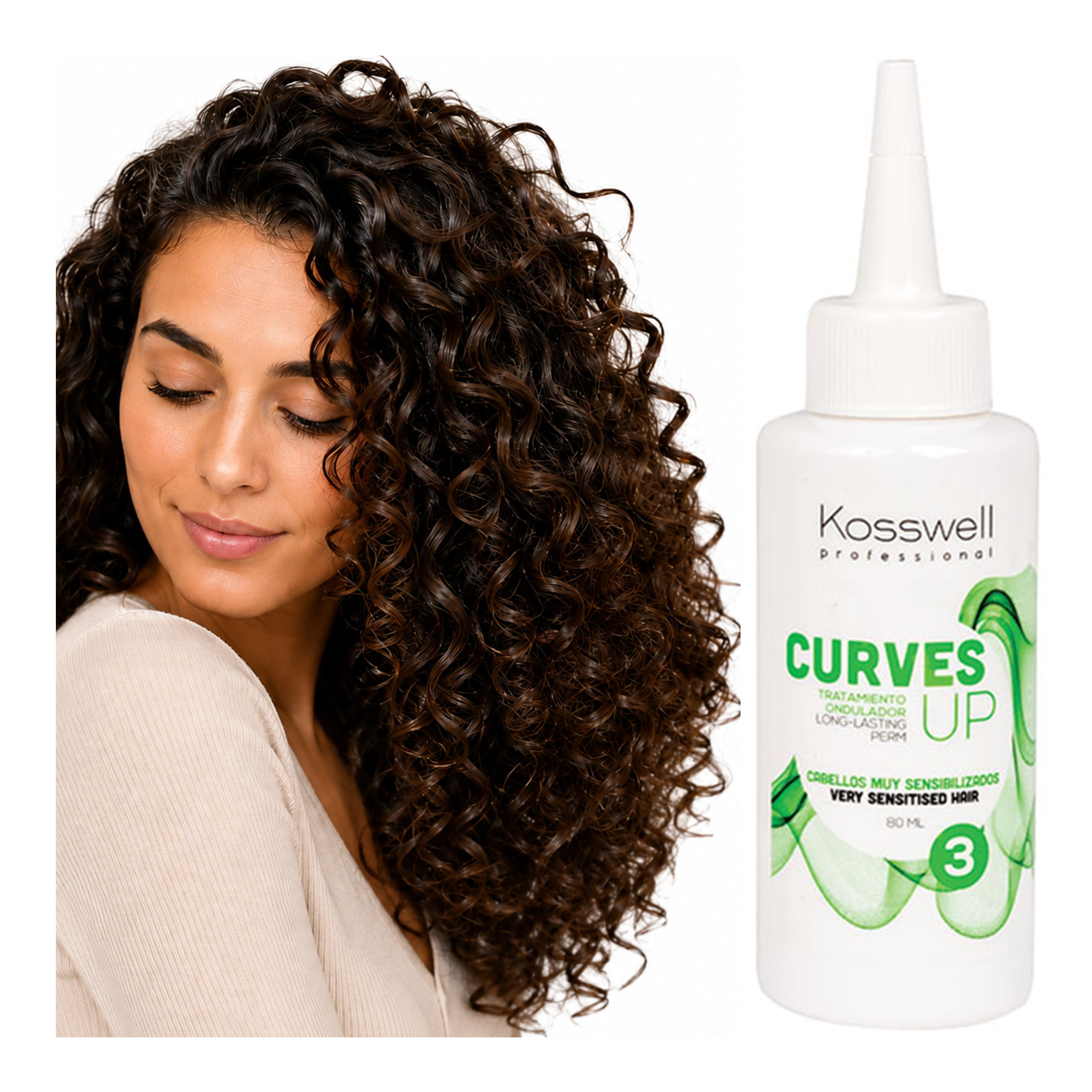 Kosswell Curves UP 3 80 ml oraz efekt loków