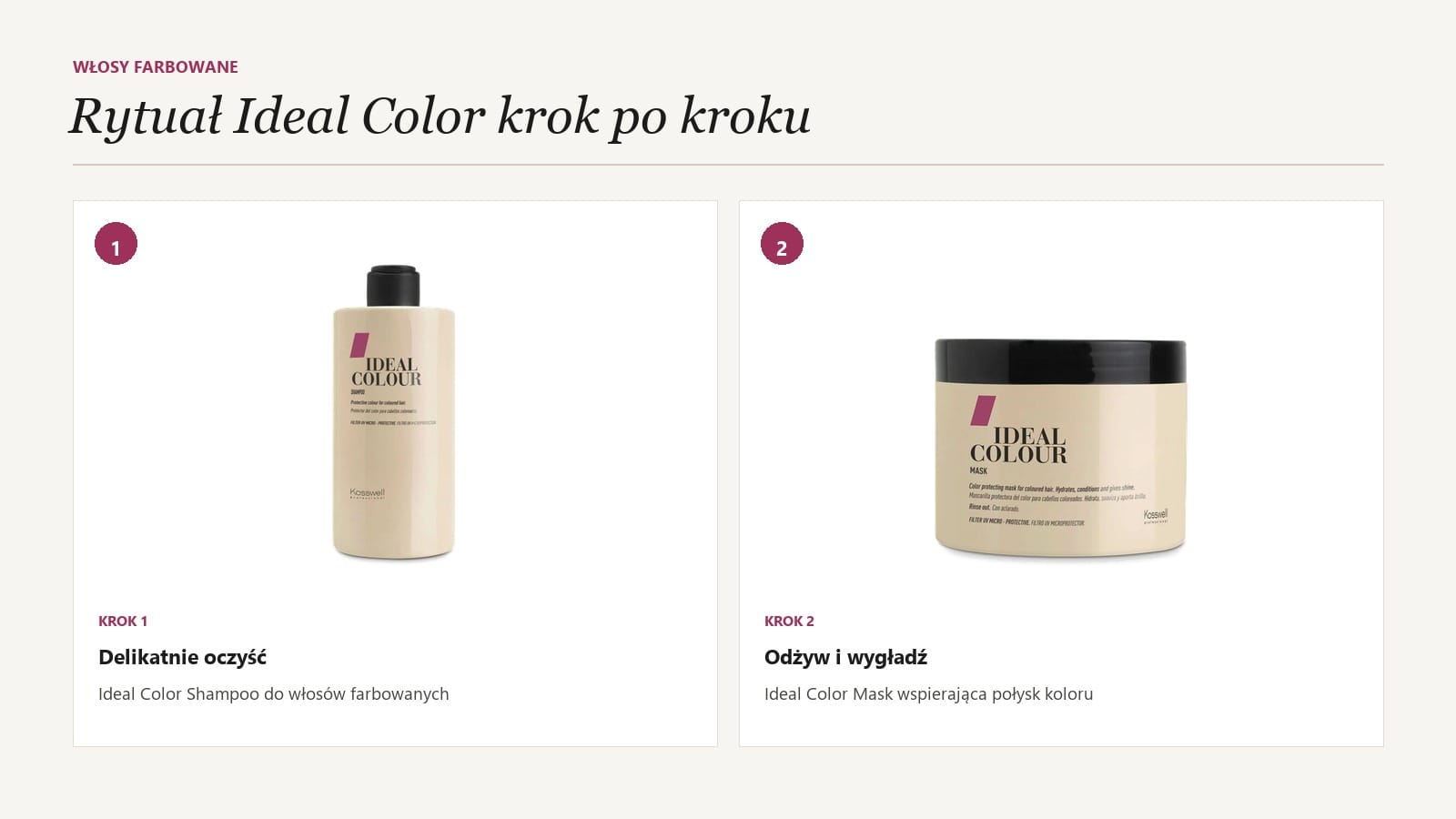 Rytuał ochrony koloru włosów z serią Ideal Color