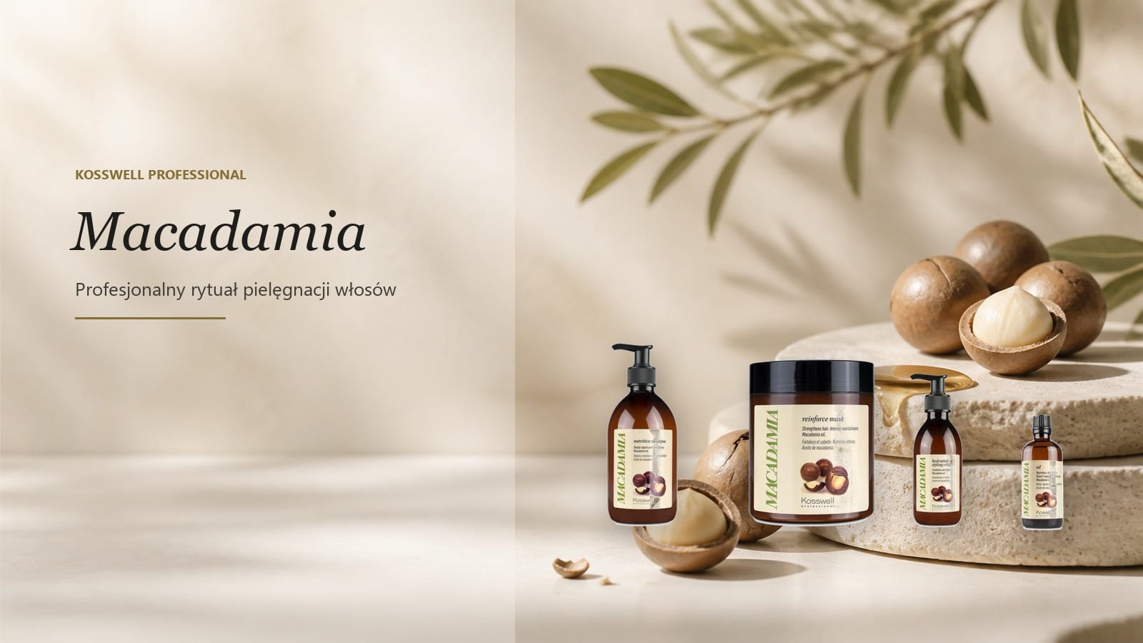Kosswell Macadamia – pielęgnacja włosów suchych z olejem macadamia