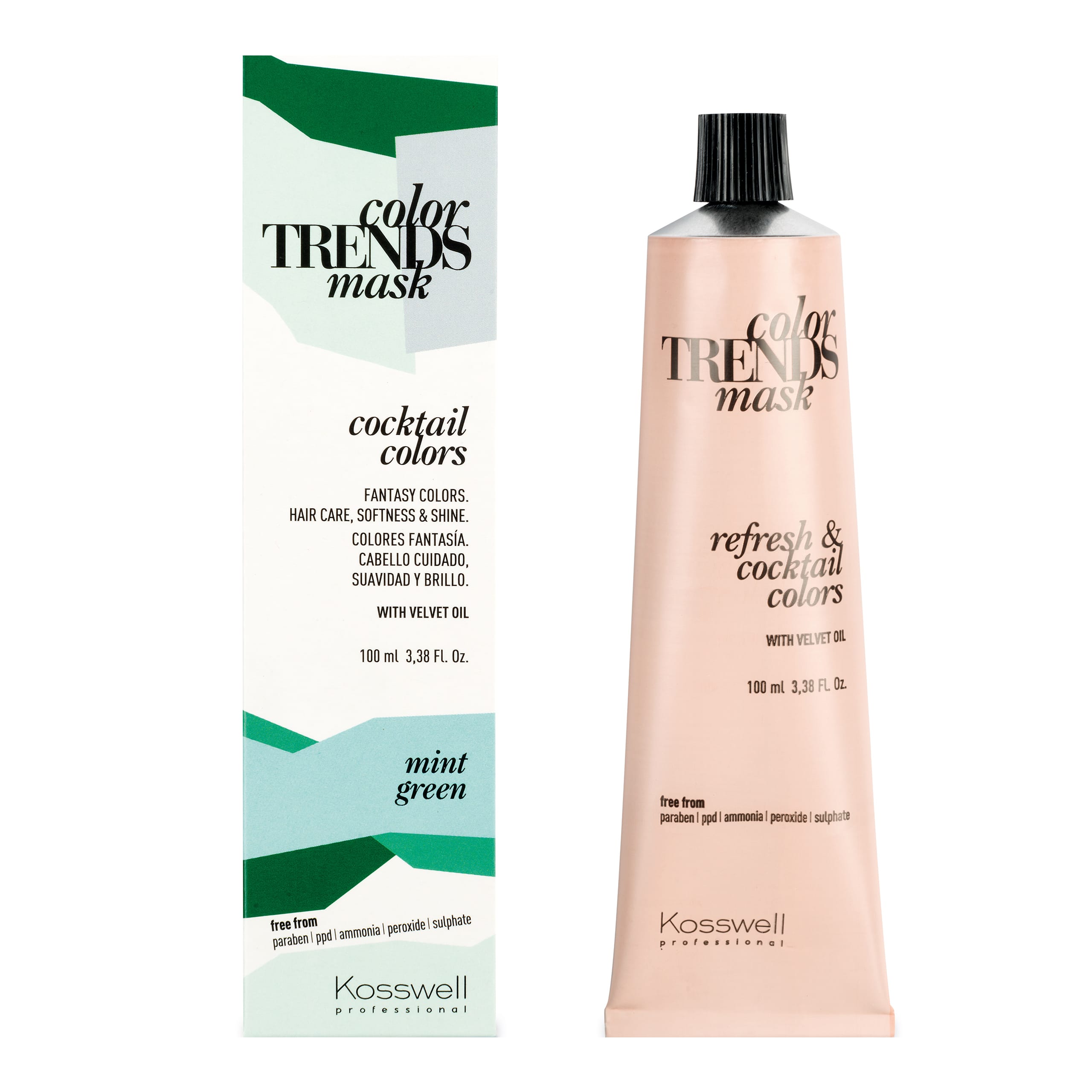 Kosswell Color Trends Cocktail Colors Mint Green 100 ml – maska koloryzująca miętowa zieleń